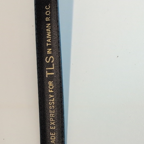 Snake Skin Vintage Square Gold Tone Buckle Skinny Glossy Belt TLS Size Large - Picture 4 of 5